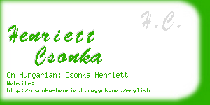 henriett csonka business card